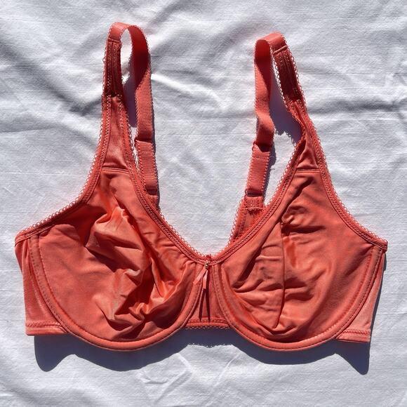 Wacoal Basic Beauty Full Figure Seamless Underwire Bra 36D Orange 855192 - Picture 1 of 3
